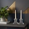 Homeroots Set of Two Clear Crystal Tabletop Taper Candlesticks, 2PK 375917 - alternate 2