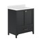 Flash Furniture Haven 30in. Vanity w/Sink, Storage Cabinet w/Gold Hardware, Bottom Drawer, Marble Countertop, Blk FS-BN-4-30-KD-BK-HDGLD-GG - alternate 2