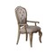 Homeroots Set of Two Tufted Beige and Taupe Upholstered Fabric And Solid Wood Dining Arm Chairs, 2PK 573399 - alternate 1