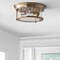 Jonathan Y Lauren 13.25" 2-Light Metal/Glass LED Flush Mount, Brass Gold JYL7446A - alternate 2