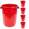Magnum Tool 55 Gallon Trash Can, High-Vis Red, Construction Grade, Heavy Duty Plastic, (5 Pack) CMTC-C000-55R05 - alternate 1