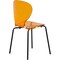 Leisuremod Modern Oyster Transparent Side Dining Side Chair with Black Base in Transparent Orange OCB-17TOR - alternate 2