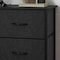 Flash Furniture Harris 4 Drawer Vertical Storage Dresser with Black Cast Iron Frame and Wood Top and Black Easy Pul WX-5L203L-W-BK-BK-GG - alternate 2