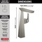 Delta Trillian Single Handle Vessel Bathroom Faucet 743-SS-PR-DST - alternate 2