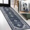 Jonathan Y Dalyan Geometric Medallions Non-Slip Machine-Washable Navy/Light Gray 2 ft. x 8 ft. Runner Rug WSH101D-28 - alternate 1