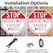 Signmission Stop Drivers Must Chock Wheels, 10 Inch X 10 Inch, Plastic Sign OC-P-10-219 - alternate 2