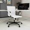 Leisuremod Harris Faux Leather Office Chair - Mid-Back Ergonomic Swivel Desk Chair, Iron Base HOBL19WL - alternate 2