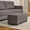 Homeroots 52" Gray and Brown Chenille Tufted Storage Ottoman 608897 - alternate 1
