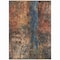 Homeroots 9' X 12' Blue Copper And Brown Abstract Washable Indoor Outdoor Area Rug 606060 - alternate 2