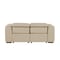 Homeroots 77in Cream and Brown Italian Leather Power Reclining Loveseat With Storage 720544 - alternate 2