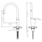 Alfi Brand Brushed Nickel Gooseneck Sgl Hole Bathroom Faucet AB3600-BN - alternate 2