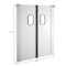 Koolmore Commercial Double Aluminum Swinging Traffic Door - 72 In. x  84 In. Door Opening KM-SWD36X2 - alternate 2