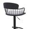 Armen Living Nash Adjustable Black Wood Bar Stool in Light Gray Fabric with Black Metal LCNABABLKLTGRY - alternate 2