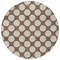 Homeroots 8' Brown And Beige Round Polka Dot Washable Indoor Outdoor Area Rug 595213 - alternate 2