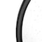 Homeroots 30" Black Crowned Top Antiqued Glass Round Framed Accent Mirror 485094 - alternate 2