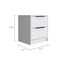 Homeroots 19" White Wood Two Drawer Nightstand 543652 - alternate 2