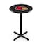 Holland Bar Stool Co 36" Blk Wrinkle Louisville Pub Table, 36" dia. Top L211B3636Lville - alternate 1