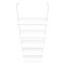 Homeroots 72" White Metal Five Tier Bookcase 489806 - alternate 2