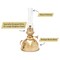 Kings County Tools Oil Lamp 9 in Tall Lamp with Antique-Style Brass Body & Glass Chimney Decorative Kerosene Lantern GW78A05-01 - alternate 2