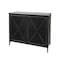 Homeroots 40in Black Iron Sideboard with Two Glass Doors 392000 - alternate 2