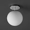 Jonathan Y Marcel Bistro 7.75" 1-Light Bohemian Farmhouse Iron/Frosted Glass LED Semi Flush Mount, Chrome/White JYL7499D - alternate 2