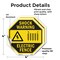 Signmission Shock Warning Electric Fence, 4 inch X 4 inch, Vinyl Decal, 2PK OC-D-2PACK-4-51 - alternate 2