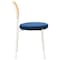 Leisuremod Euston Dining Chair with Velvet Seat and White Steel Frame in Navy Blue ECW17NBU - alternate 2
