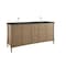 James Martin Vanities Kinnsden 72" Double Vanity, Weathered Oak w/ 3 CM Parisien Bleu Silestone Top D680-V72-WTO-3PBL - alternate 2