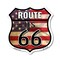 Signmission Route Us 66 Flag, 18 Inch X 18 Inch, Plastic Sign SHI-P-18-483 - alternate 1