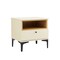 Manhattan Comfort Amara Nightstand in Cream and Natural Oak- Set of 2 2-NS006-CR - alternate 2