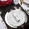 Smarty Had A Party 10" White with Silver Vintage Rim Round Disposable Plastic Dinner Plates (120 Plates), 120PK 860WHS-CASE - alternate 2