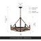 Vidalite Savannah 6-Light Rustic Farmhouse Style Chandelier, Natural Brown & Black Pendant Chandelier Light CE1013045 - alternate 2