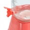 Gibson Home Chiara 2 Gallon Glass Mason Jar Dispenser with Metal Lid and Base in Red 130949.02RR - alternate 2