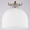 Vaxcel Shelby 9.25-in Satin Nickel Dome Semi-Flush Ceiling Light with Frosted Opal Glass C0353 - alternate 2
