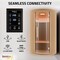 Saunaspa Round Infrared Sauna, Canadian Hemlock Wood, Infrared Heating Panels, Red Light Heater, Glass Door MNSC0025-0S - alternate 2