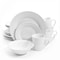 Gibson Home Embossed Buffet 16 Piece Ceramic Dinnerware Set in White 123280.16 - alternate 1