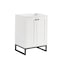 James Martin Vanities Chianti 24 in. Single Vanity, Glossy White, Matte Black, w/ White Glossy Composite Stone Top 533V24GWMBKWG - alternate 2