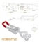 Powertec Toggle Clamp, 220 lbs Cap., 4001 Adjustable Pull Action Latch, 8PK 20332N - alternate 2