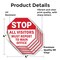Signmission Stop All Visitors Must Report  Ma, 4 inch X 4 inch, Vinyl Decal, 5PK OC-D-5PACK-4-333 - alternate 2