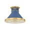 Hudson Valley Lighting Highclere 12.75 in. Flush Mount in Aged Brass/Soft French Blue by Mark D. Sikes MDS2402-AGB/FBL - alternate 1