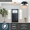 Vaxcel Shelby Semi-Flush Mount Ceiling Light, Matte Black, White Marble Glass Dome, 9.25-In. C0370 - alternate 2