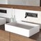 Vigo Magnolia Modern White Matte Stone 21 in. L x 14 in. W x 5 in. H Rectangular Vessel Bathroom Sink VG04010 - alternate 2