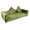 Homeroots 90" Olive Green Velvet Sofa And Toss Pillows With Gold Legs 489537 - alternate 2