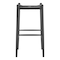 Homeroots 31" Black Rush and Solid Wood Backless Bar Height Bar Chair 556568 - alternate 2