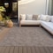 Homeroots 10' X 14' Brown And Ivory Geometric Washable Indoor Outdoor Area Rug 602352 - alternate 2