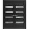 Sartodoors Solid French Double Doors 60 x 96in, Quadro 4113 Matte Black Frosted Glass QUADRO4113DD-BLK-6096 - alternate 2