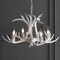 Jonathan Y Eldora 26" 4-Light Rustic Farmhouse Adjustable Resin Antler LED Chandelier, White JYL6301B - alternate 3