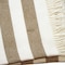 Homeroots Cream and Stone Slanted Stripe Fringed Throw Blanket 475719 - alternate 2