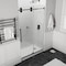 Anzzi 60in x 76in Frameless Shower Door with Sliding in Matte Black with Tsunami Tempered Clear Glass SD-FRLS06102MB - alternate 2