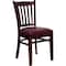Flash Furniture Hercules Restaurant Chair, Wood Back, 17-1/2 in W 20-3/4" L 34-1/2" H, Vinyl Seat XU-DGW0008VRT-MAH-BURV-GG - alternate 1